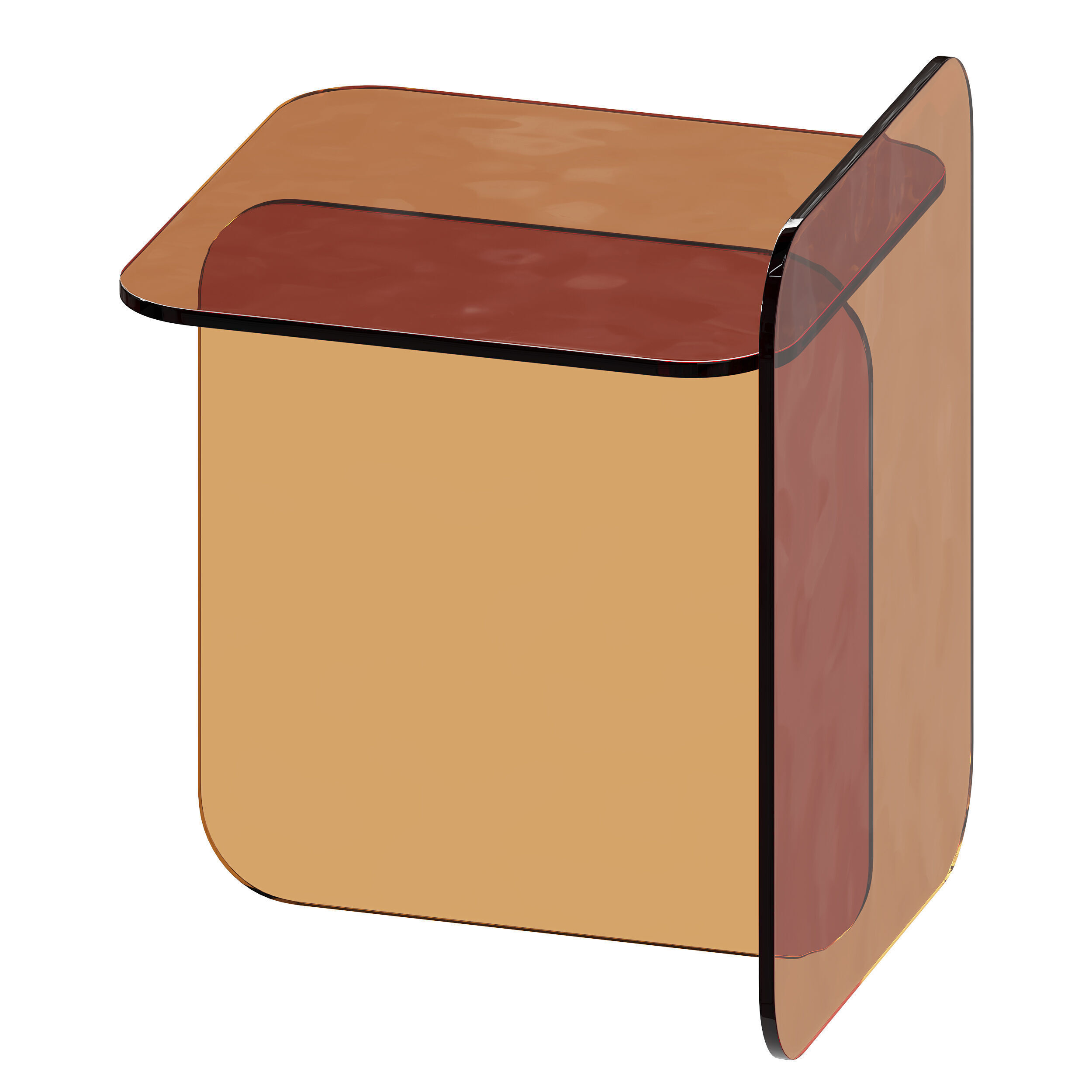 Modern Acrylic Table 3D model_8