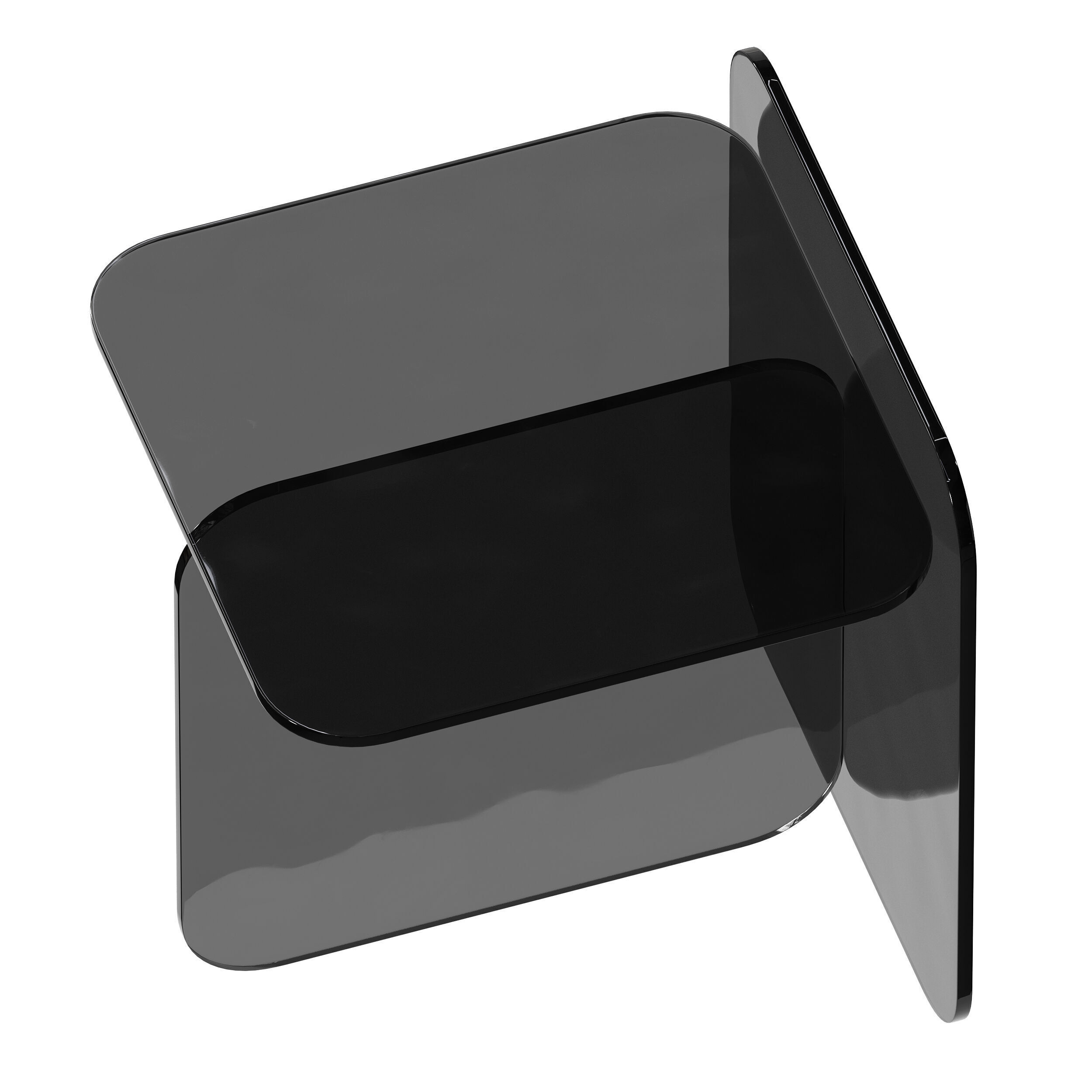 Modern Acrylic Table 3D model_3