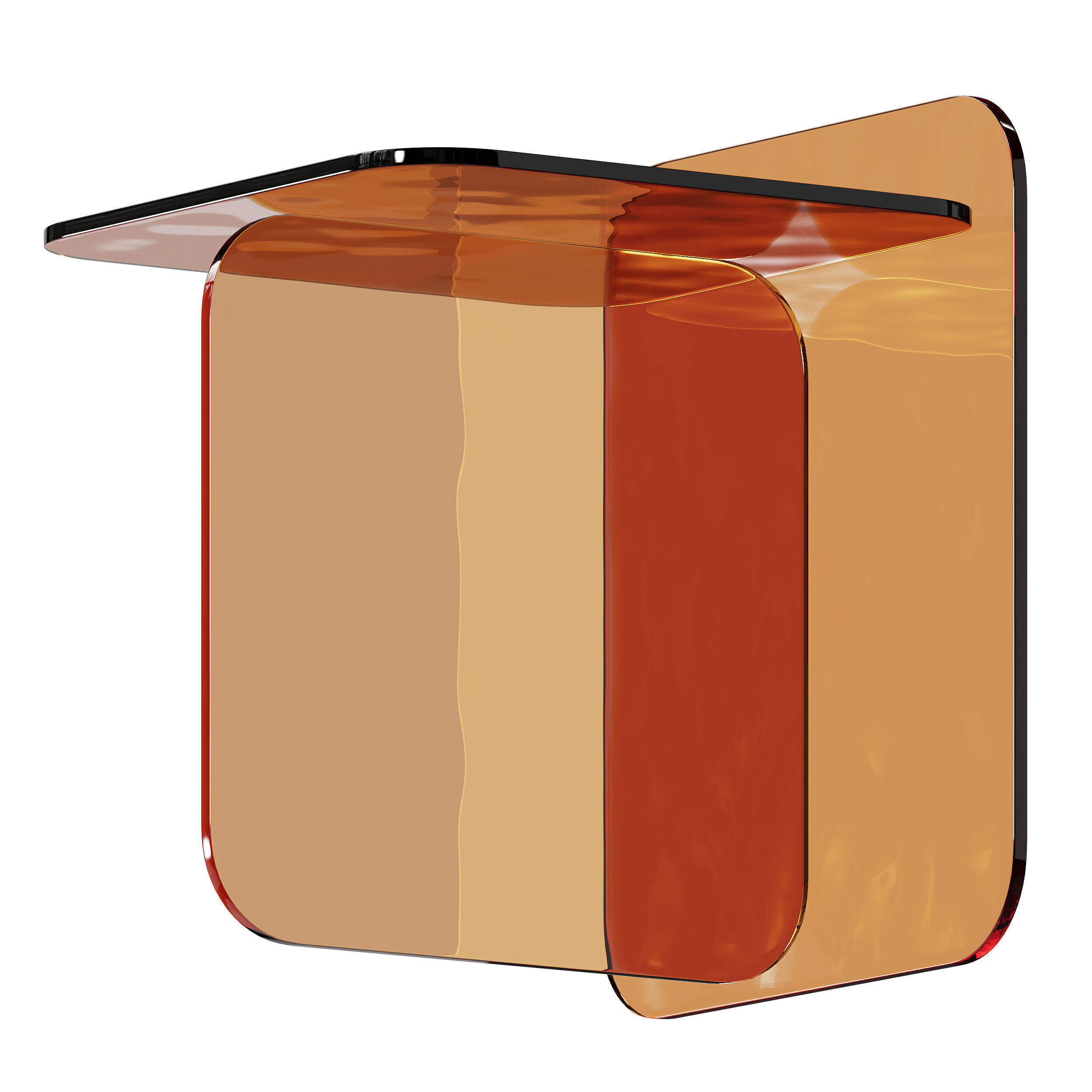 Modern Acrylic Table 3D model_4