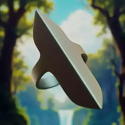 Futuristic Blade Ring - Sci-Fi Print-Ready Jewelry Design 38