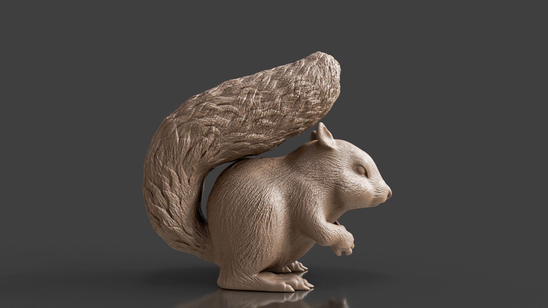3D Printable Squirrel Figurine  3D print model_3