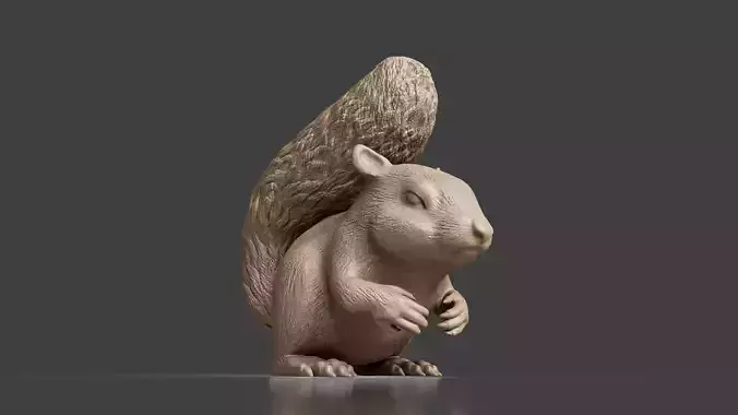 3D Printable Squirrel Figurine  3D print model