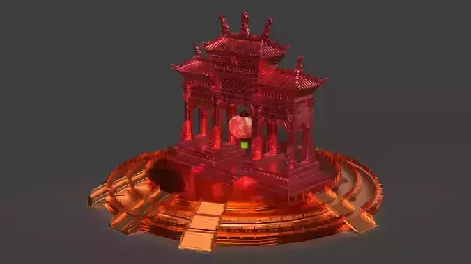 Chinese ancient archway gate 