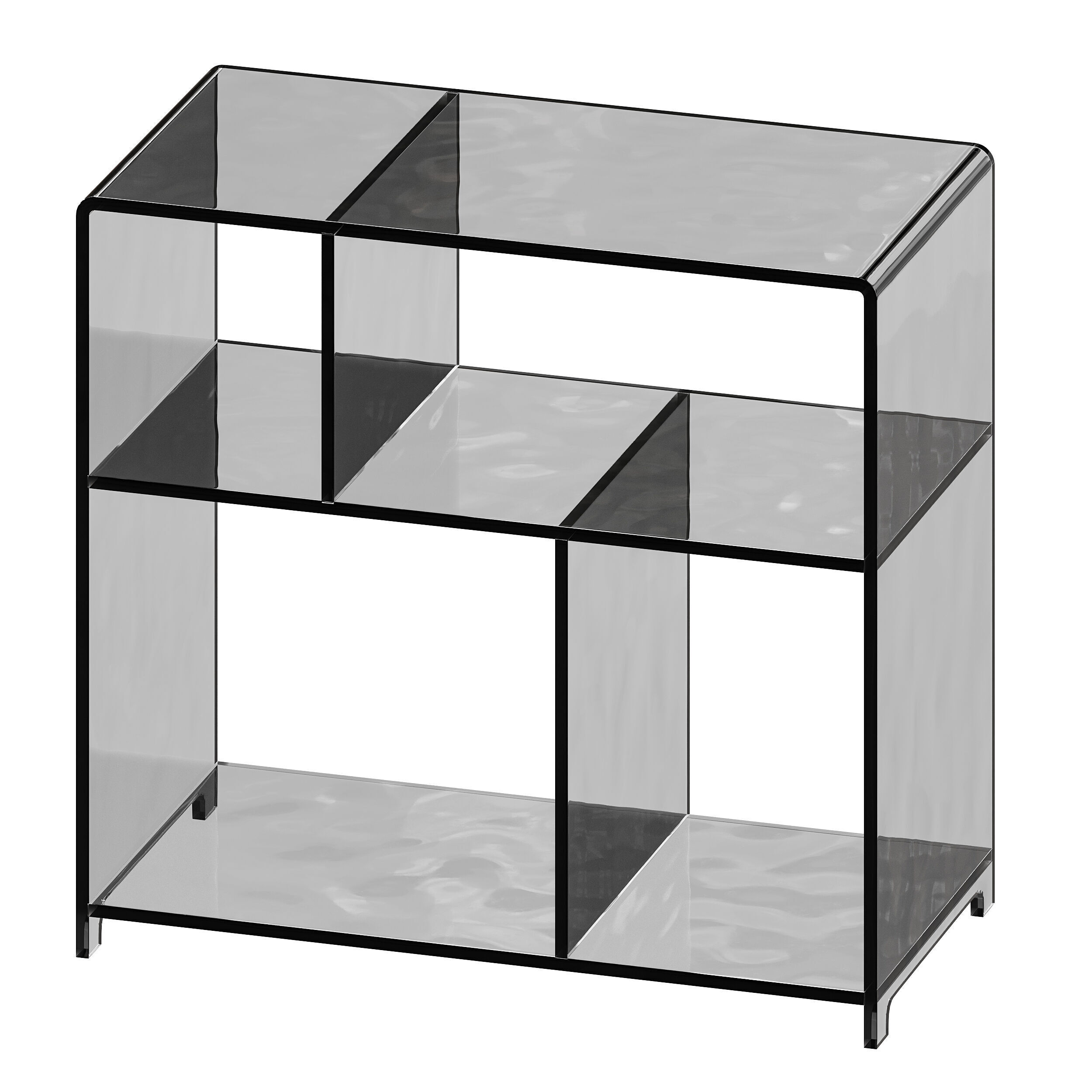 Modern Side Table - 4 Compartments 3D model_11