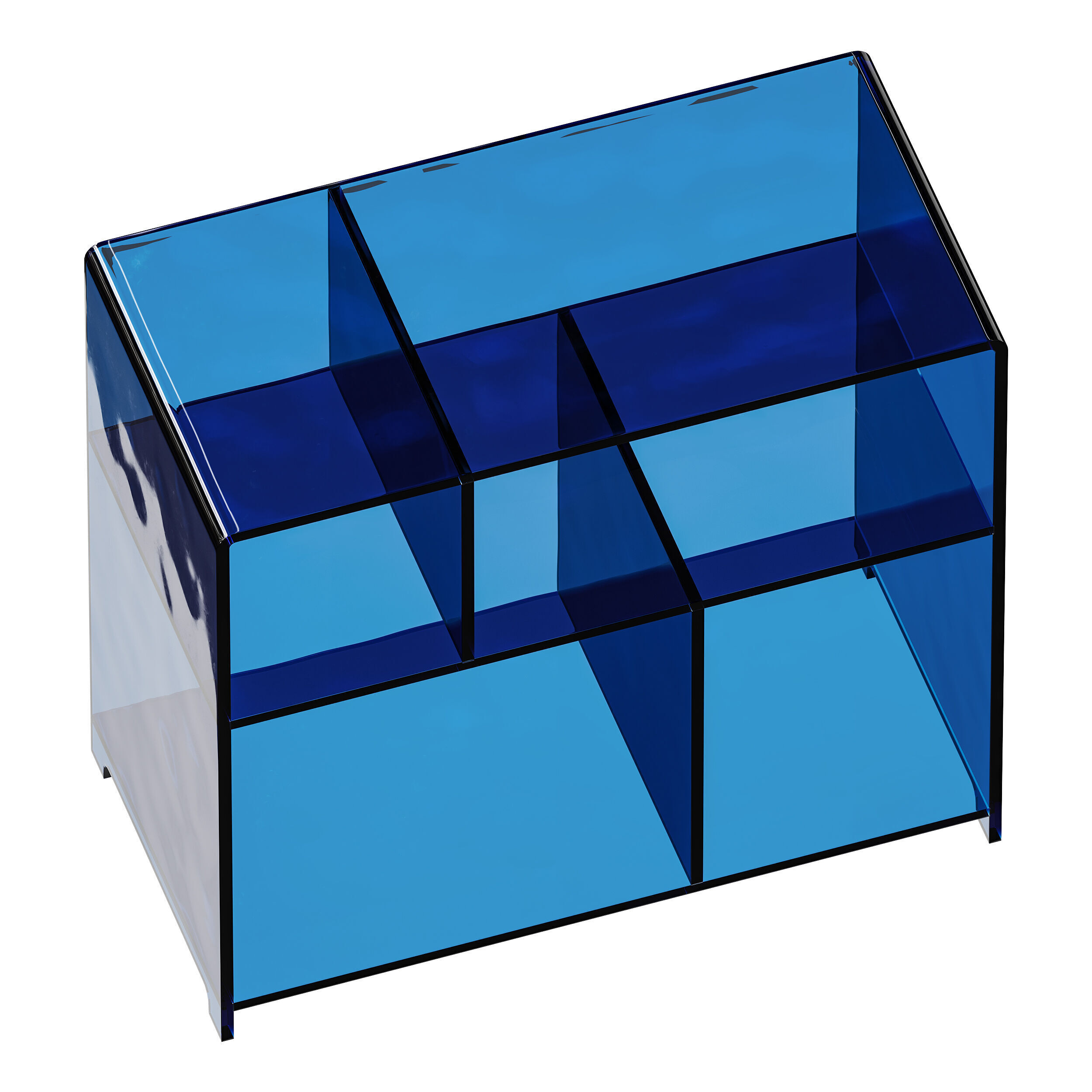 Modern Side Table - 4 Compartments 3D model_9