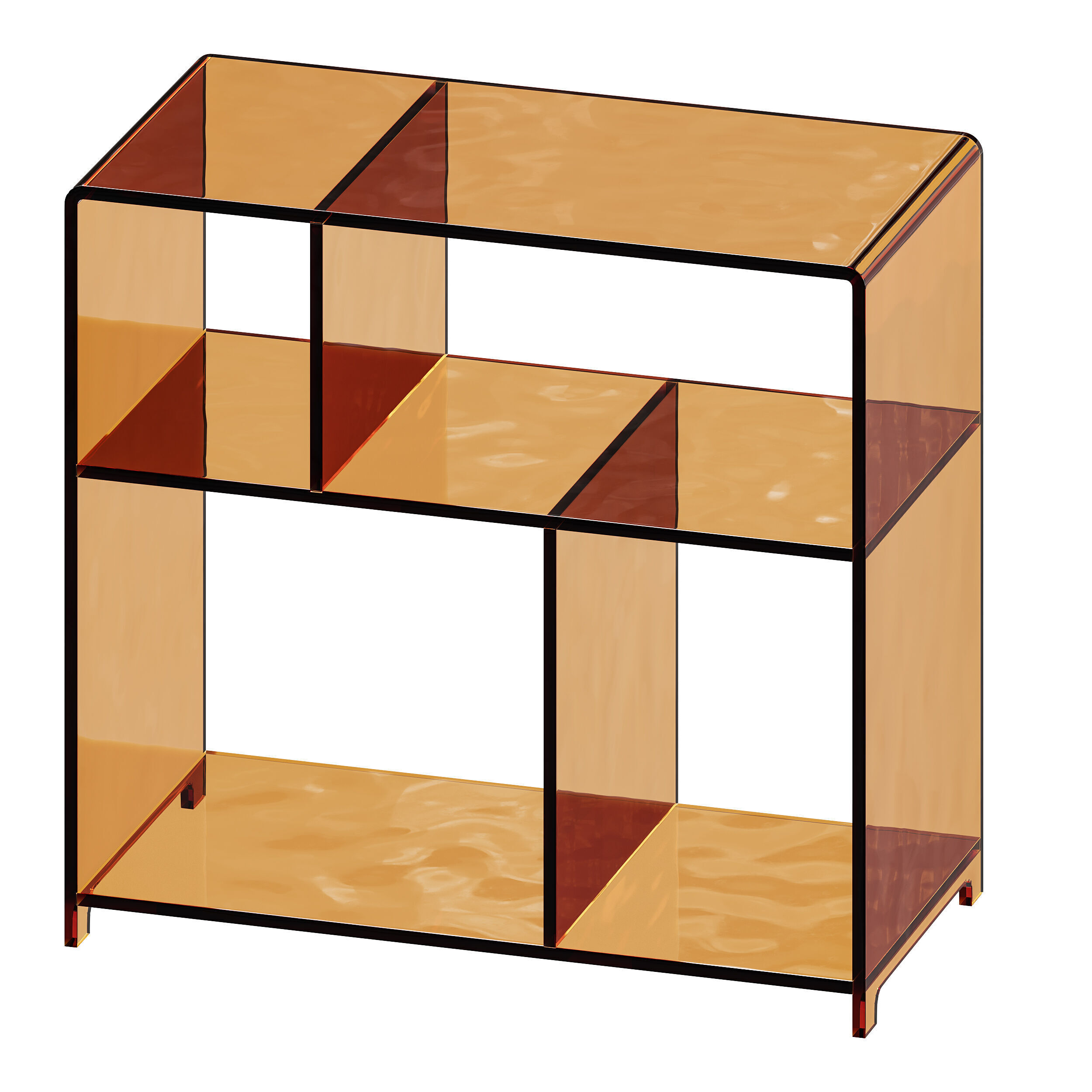 Modern Side Table - 4 Compartments 3D model_5