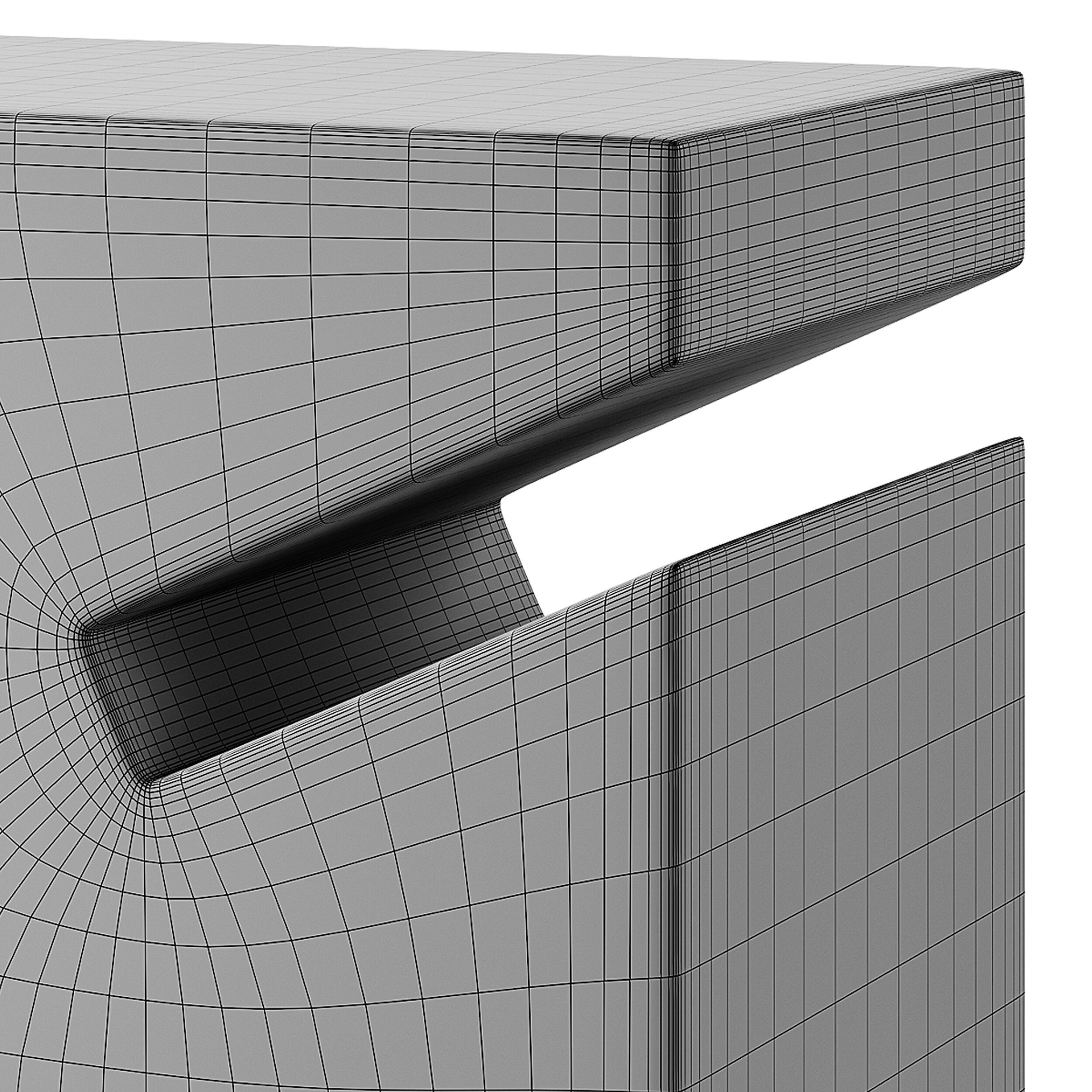 Natural side table marble 3D model_14