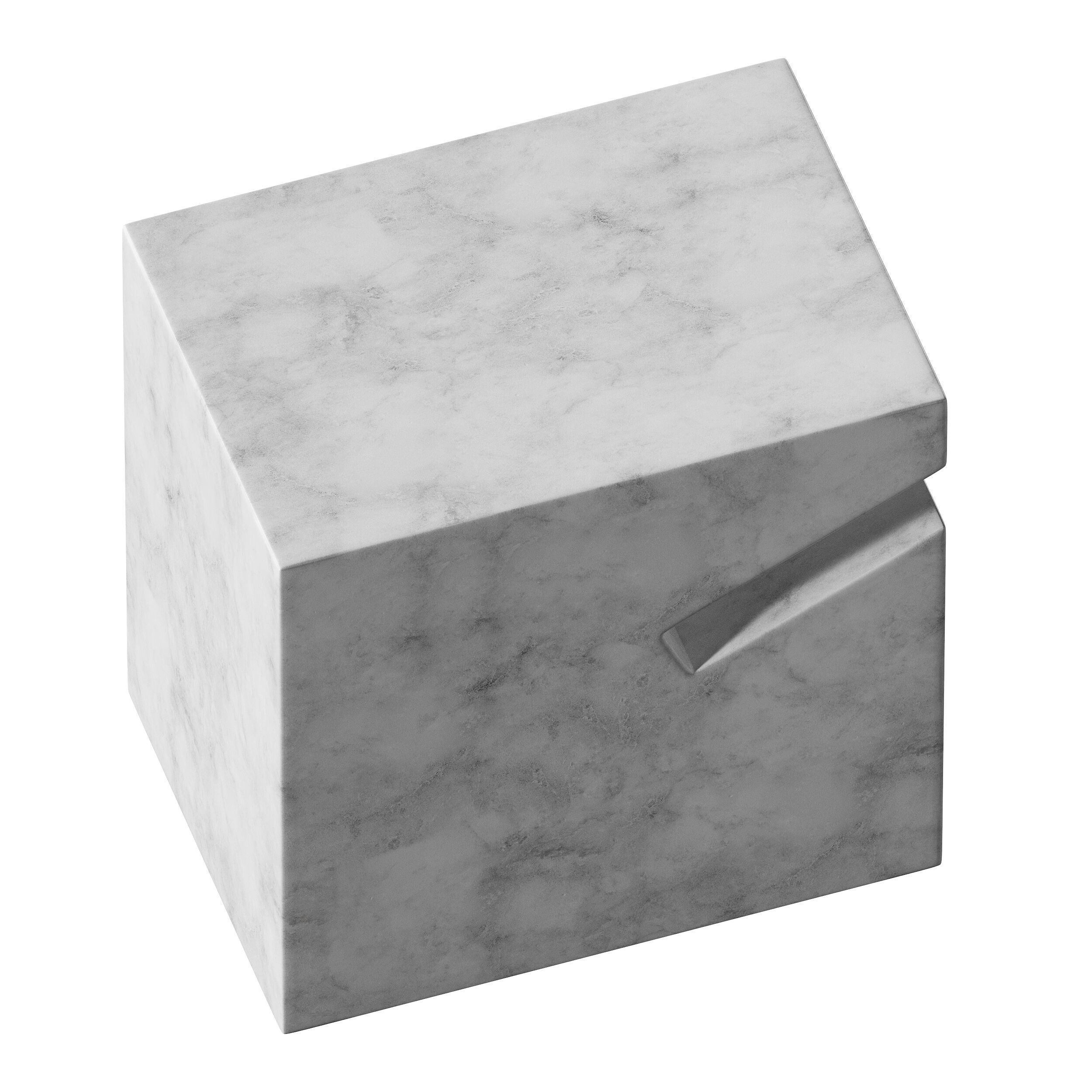 Natural side table marble 3D model_11