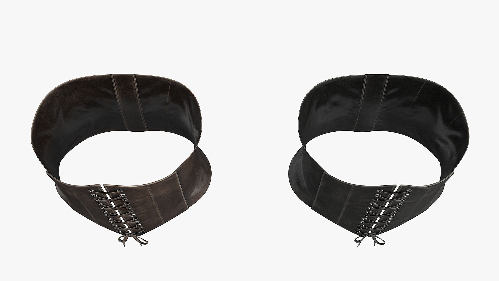 Corset Leather Low-poly 3D model_4