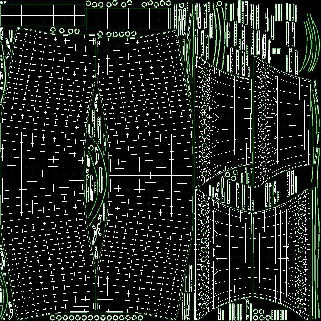 Corset Leather Low-poly 3D model_14