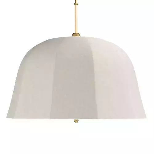 Allegra Rattan and Linen Dome Pendant Light