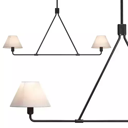 Black Beatrix Chandelier 2 lamps