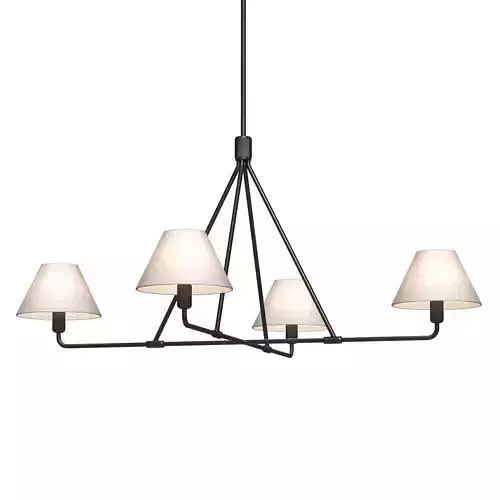 Black Beatrix Chandelier 4 lamps