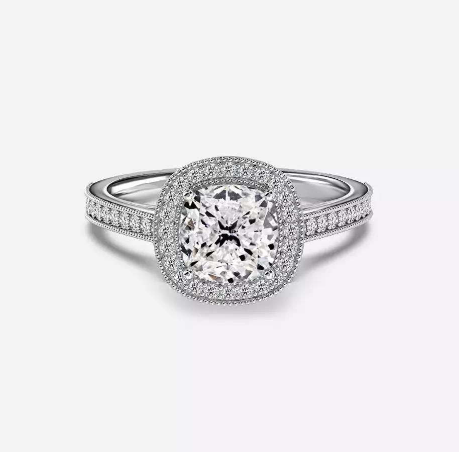 Halo Engagement Ring 03 3D print model_0