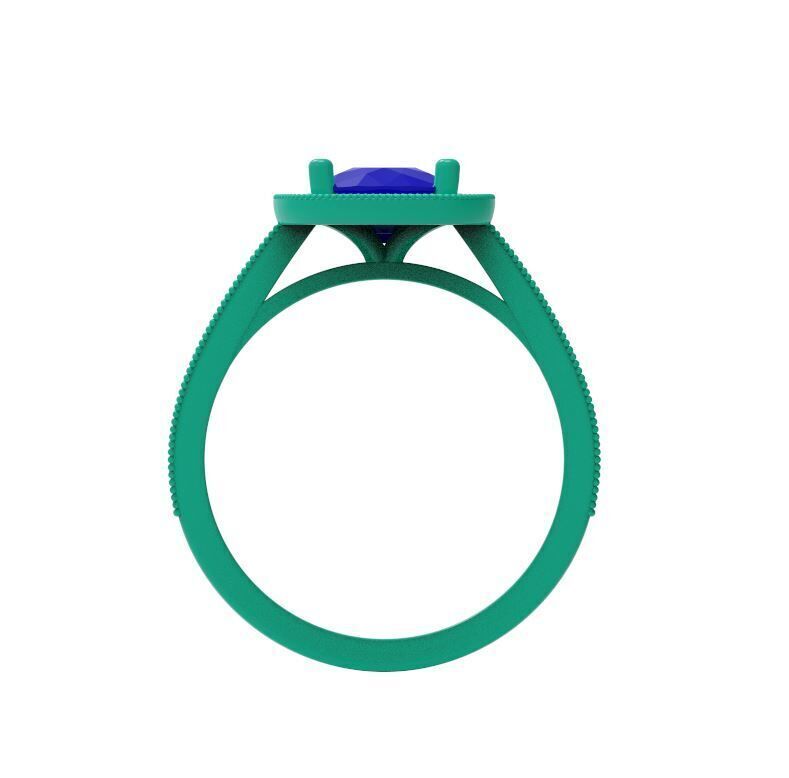 Halo Engagement Ring 03 3D print model_5