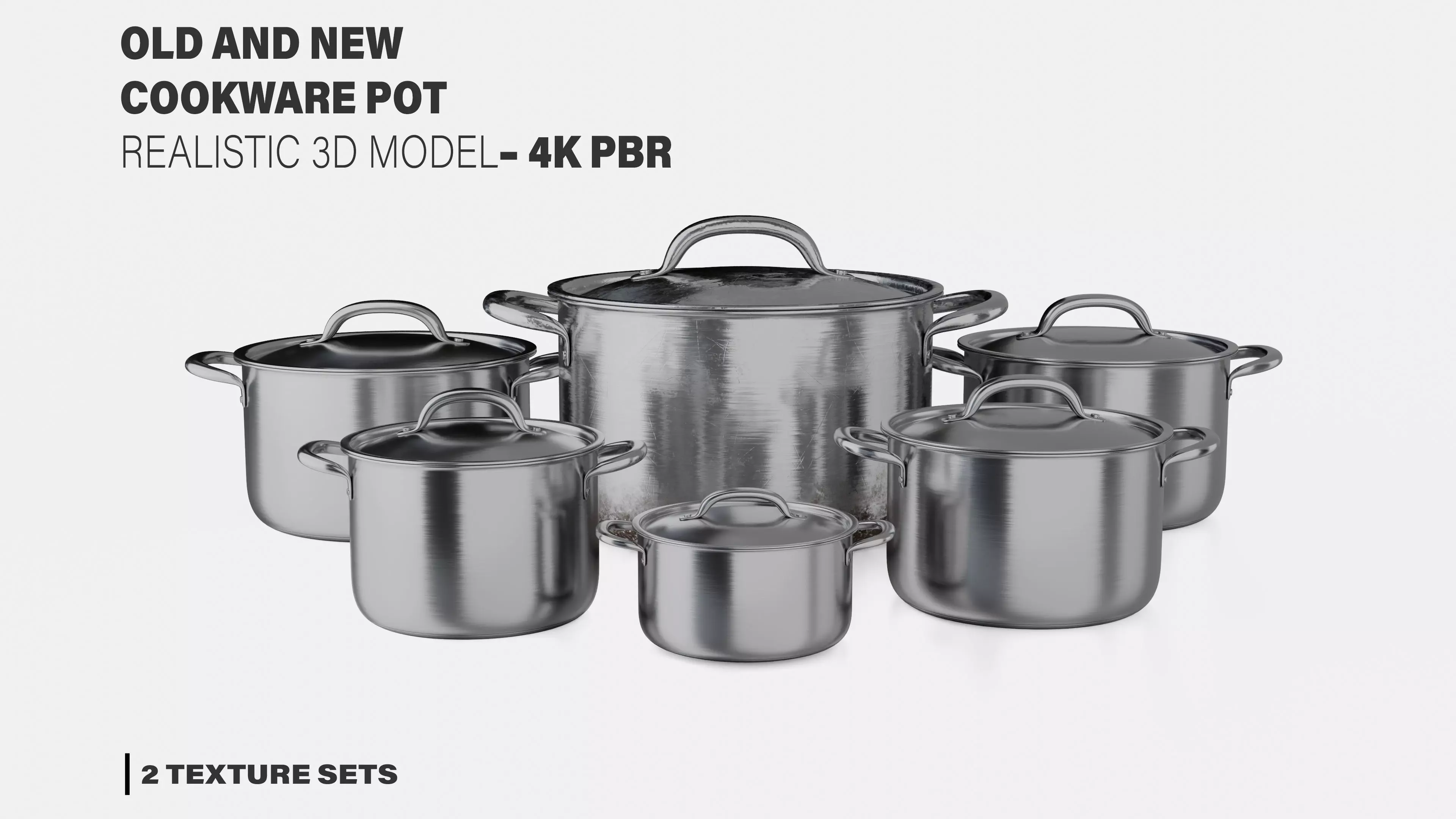  Cooking Pot Old And New 4K PBR 3D model_0