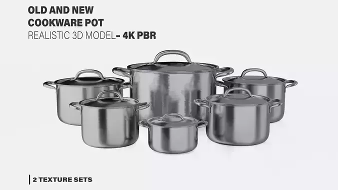  Cooking Pot Old And New 4K PBR 3D model