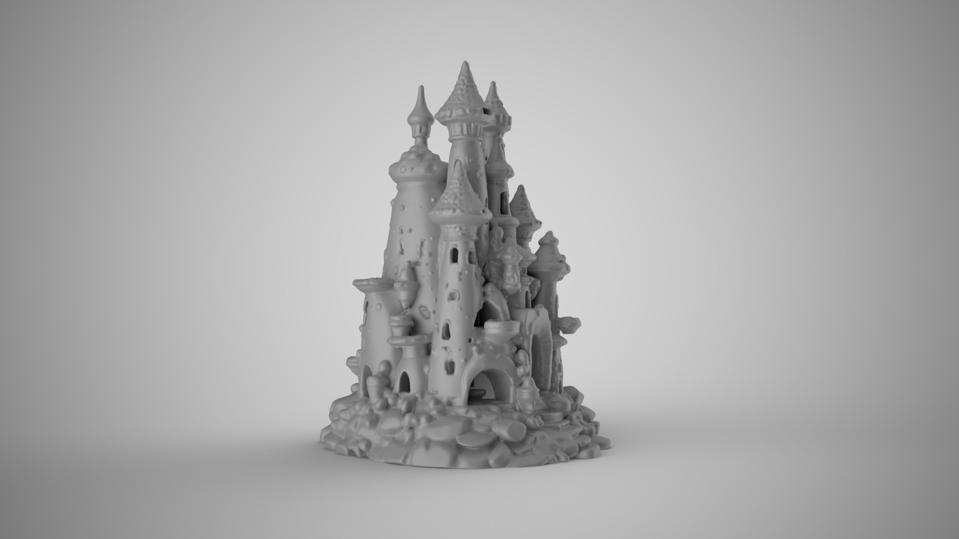Aquarium Castle 3D print model_3
