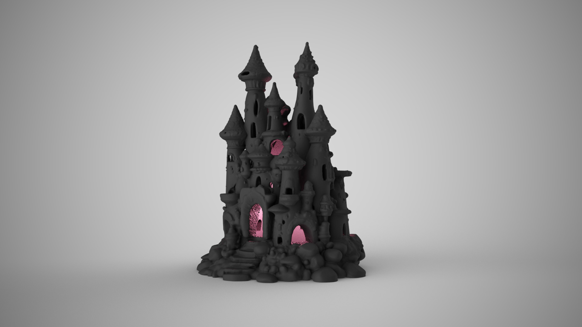 Aquarium Castle 3D print model_10