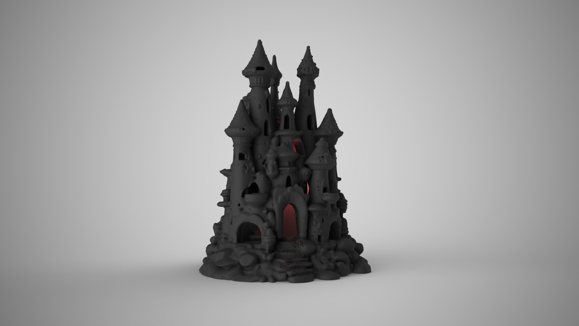 Aquarium Castle 3D print model_0