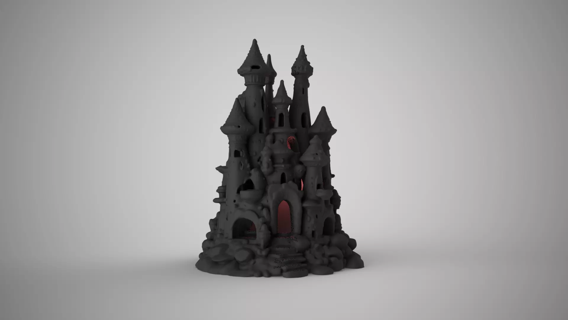 Aquarium Castle 3D print model_0