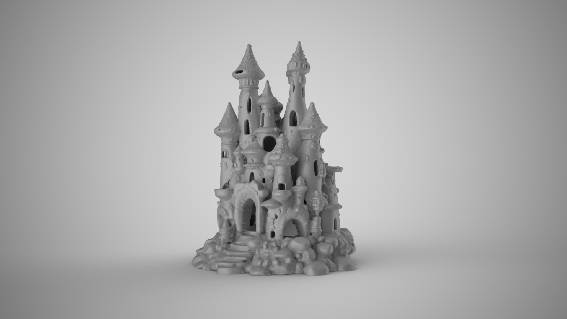 Aquarium Castle 3D print model_1