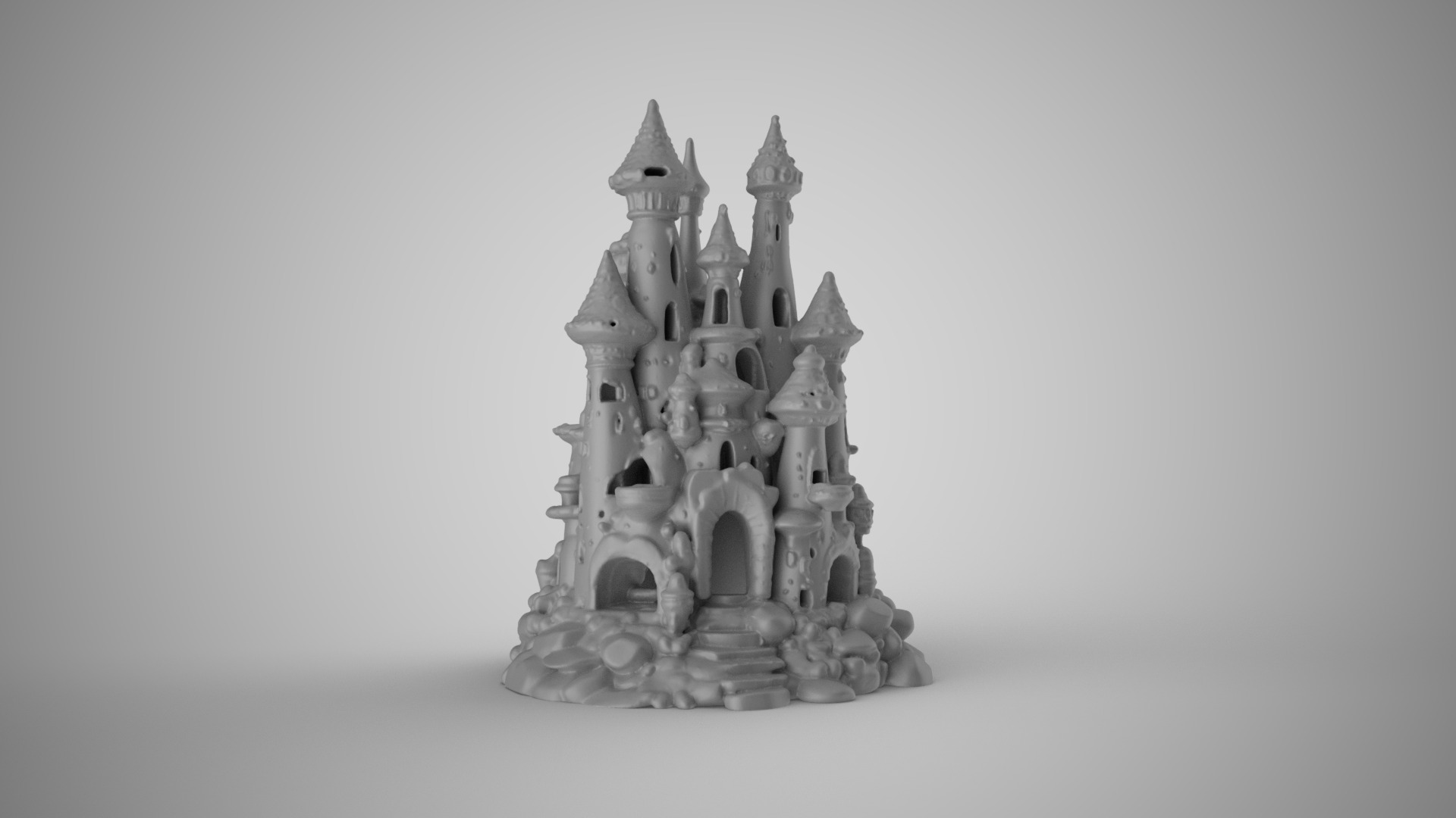Aquarium Castle 3D print model_2