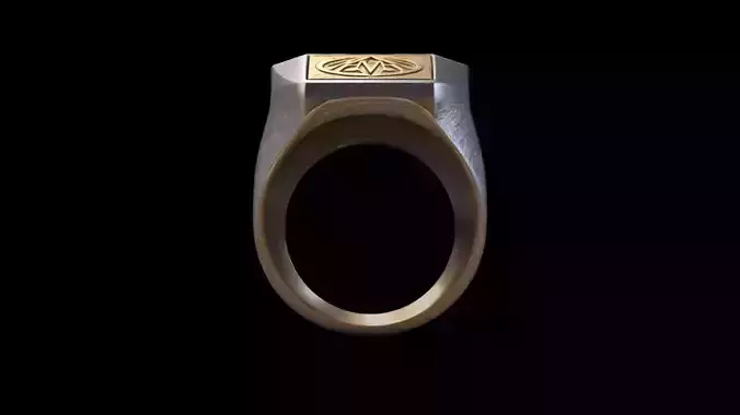 High 3d Render Artificial Signet Ring