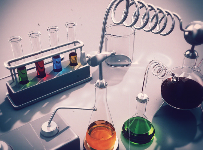 Chemistry Equipment 3D Model .max .obj .fbx .lwo .lw .lws