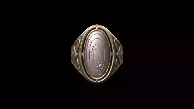 High 3d Render Artificial Signet Ring 3D model
