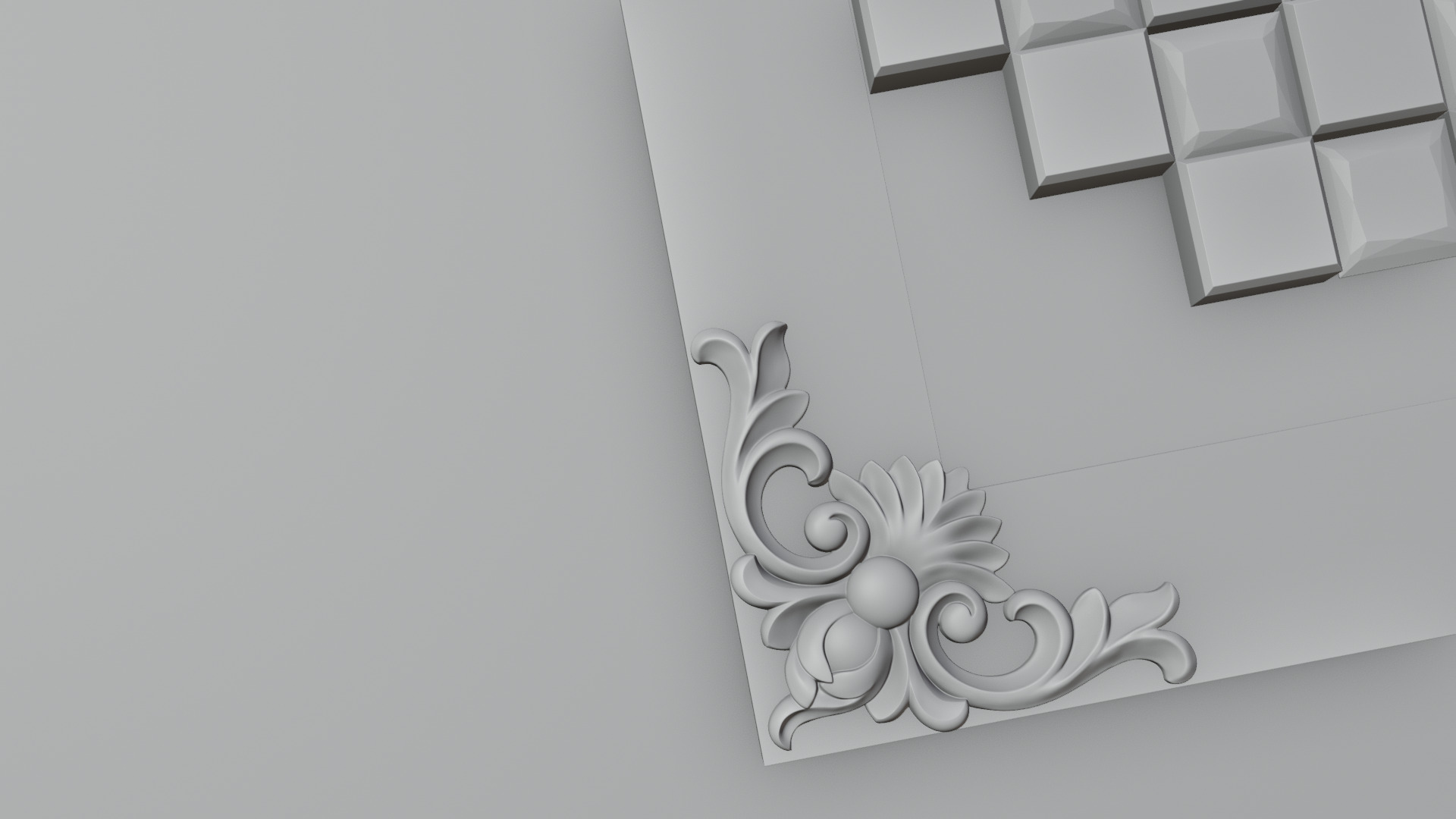 Golden Camelot Game Board with Gems 3D model_17