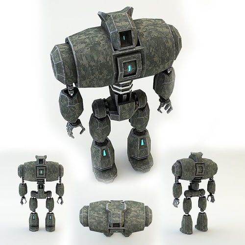 war robot 1 Low-poly 3D model