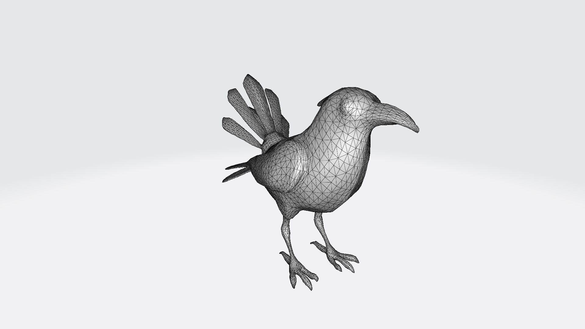 High 3d Render Australian Magpie Black And White 3D model_8