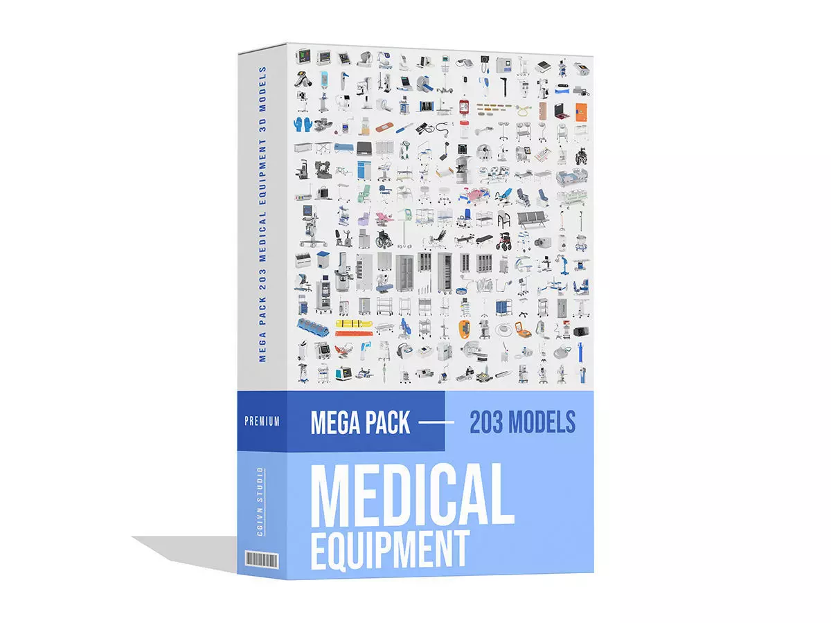 Mega Pack 203 Medical Equipment High Quality 3D Model Collection_0