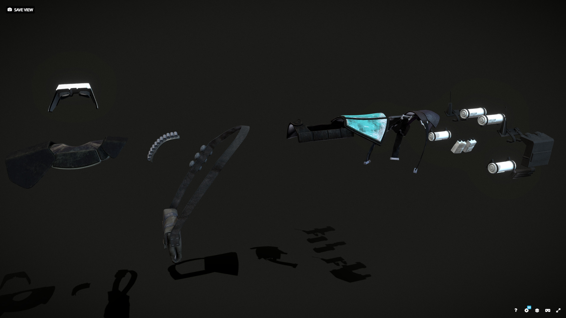 Clear standard clone trooper pack Low-poly 3D model_6