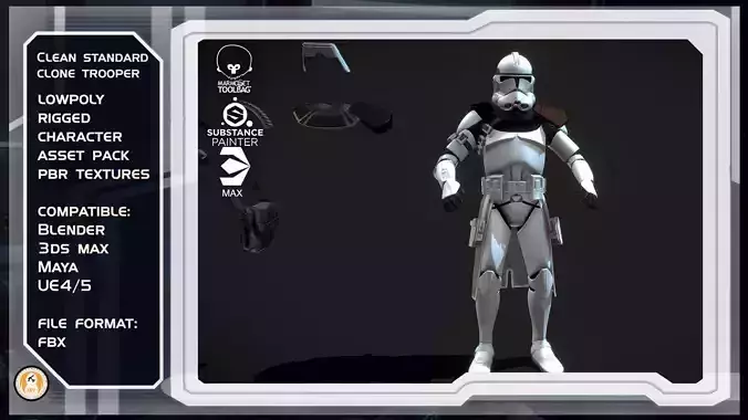 Clear standard clone trooper pack