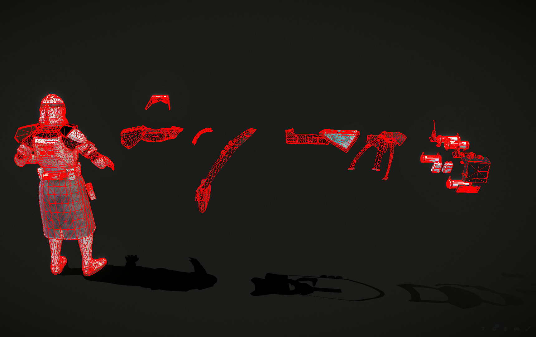 Clear standard clone trooper pack Low-poly 3D model_8