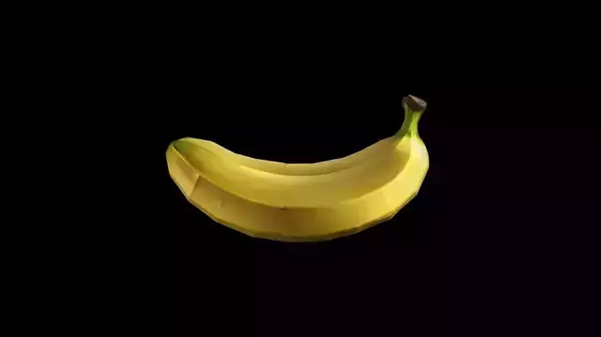 High 3d Render Banana Is A Sweet Tropical Fruit With A Soft 3D model