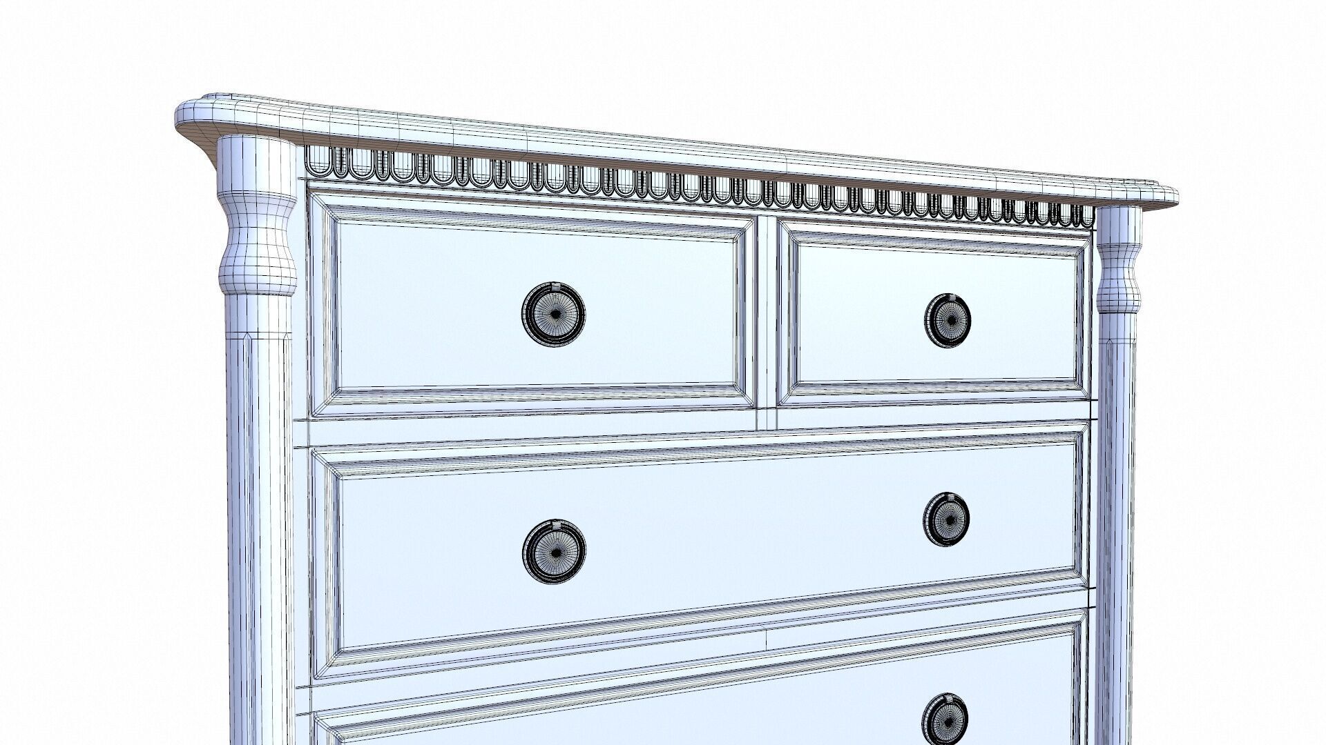 Drawer Dresser 3D model_10