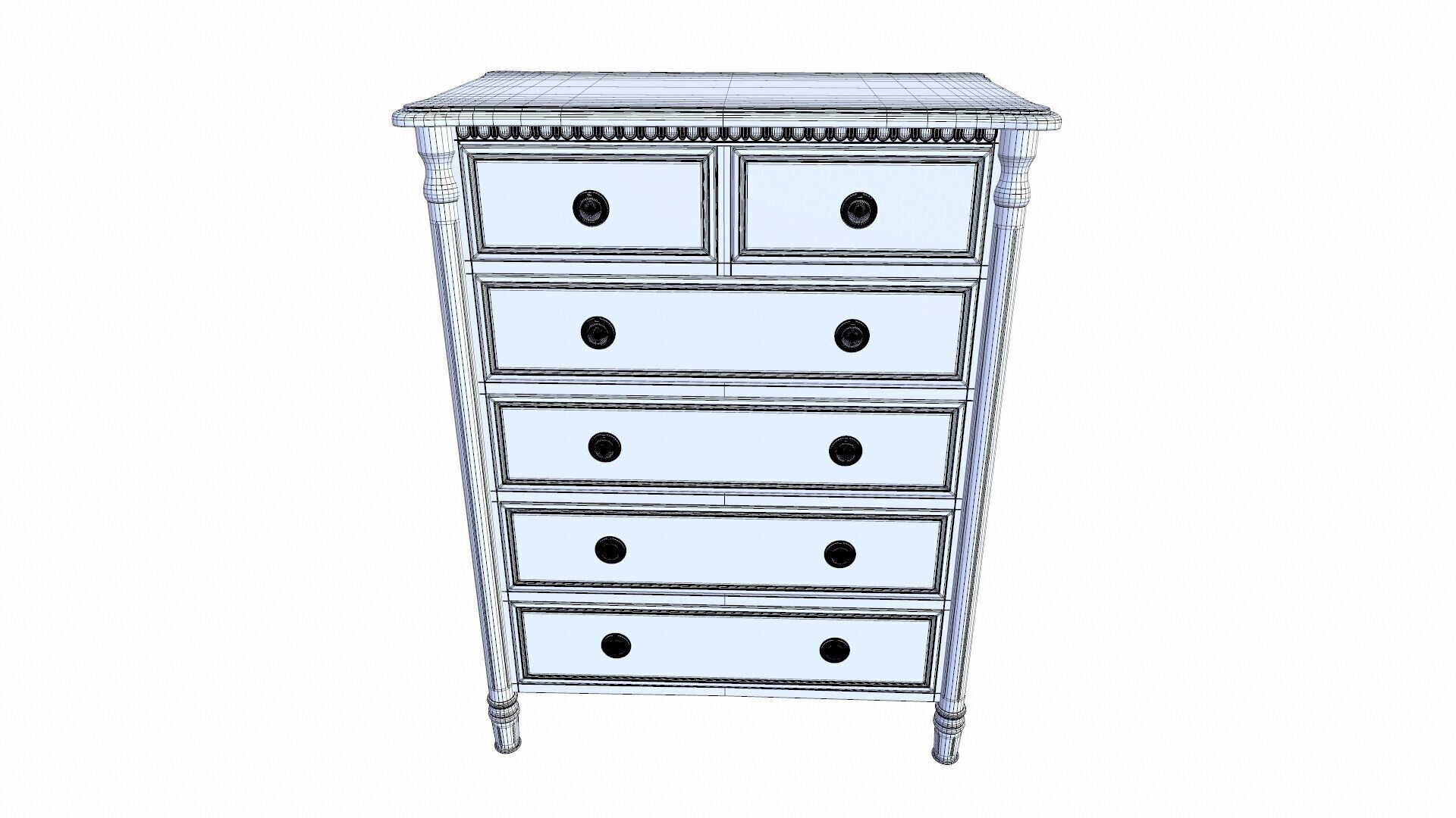 Drawer Dresser 3D model_11