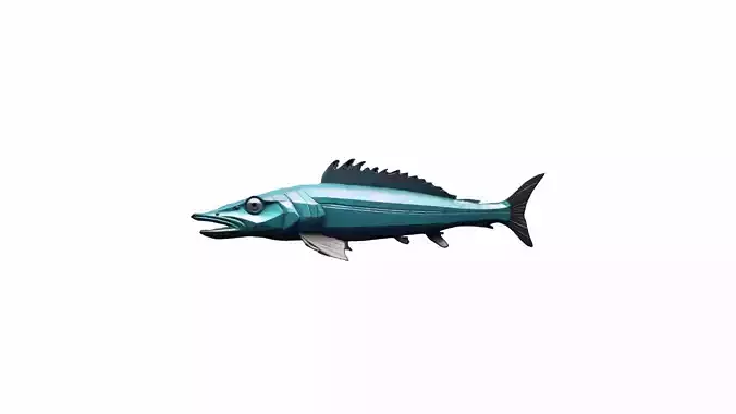 High 3d Render Barracuda Gets Defensive