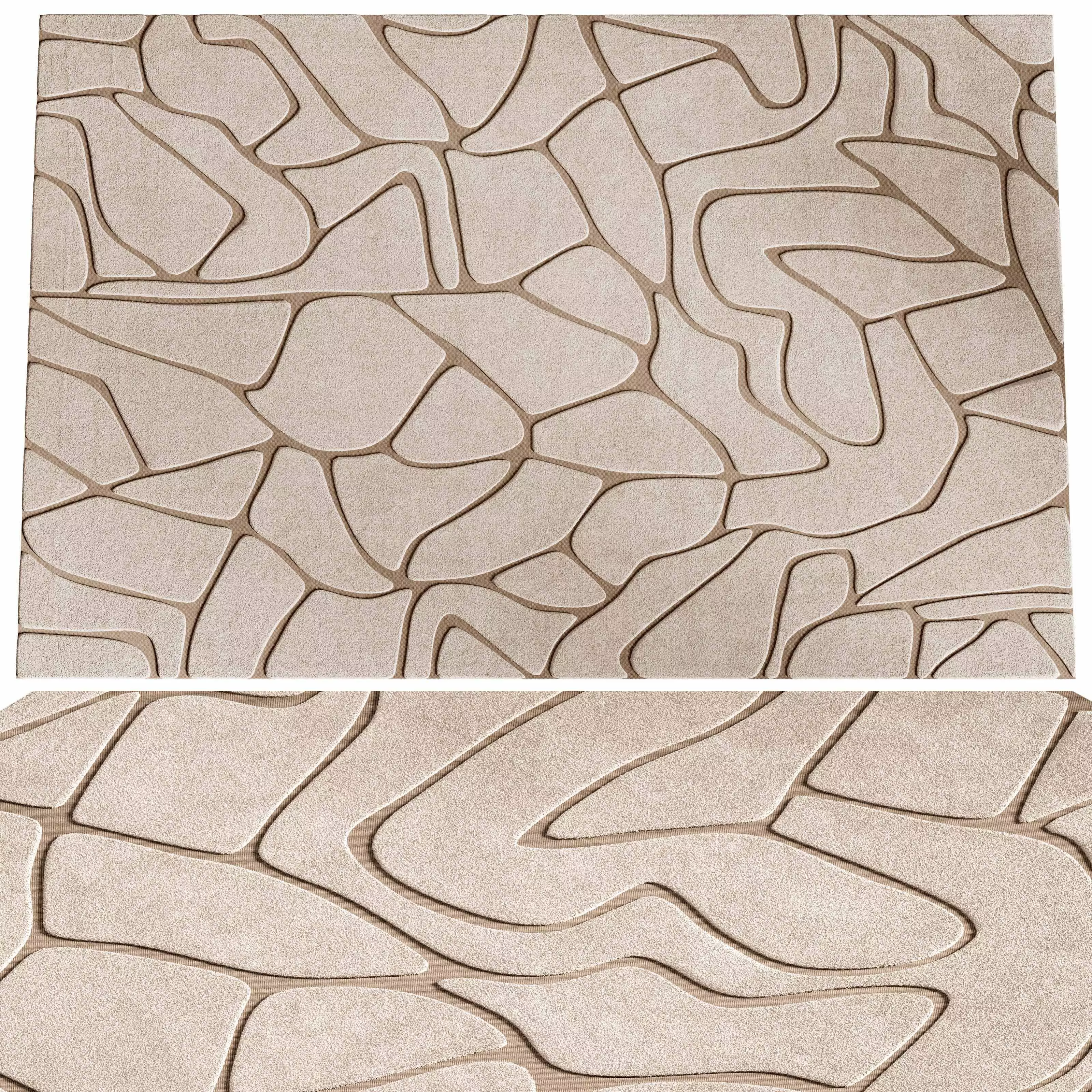 Sonora Tufted Wool Rug 3D model_0