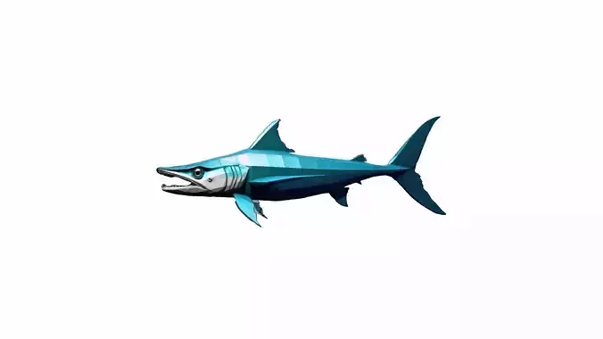 High 3d Render Barracuda Gets Defensive
