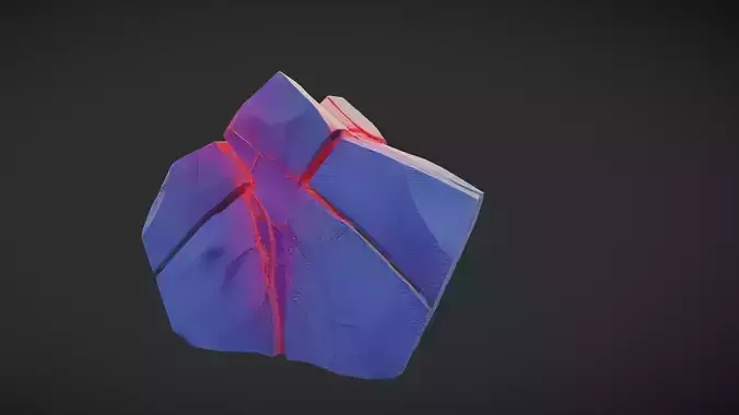 glowing cracked rock