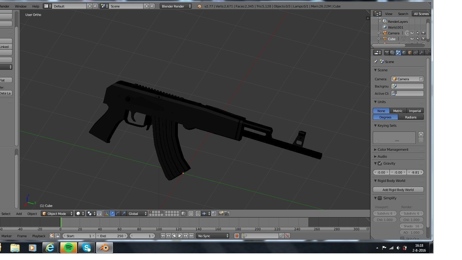 ak 47  3D model_0