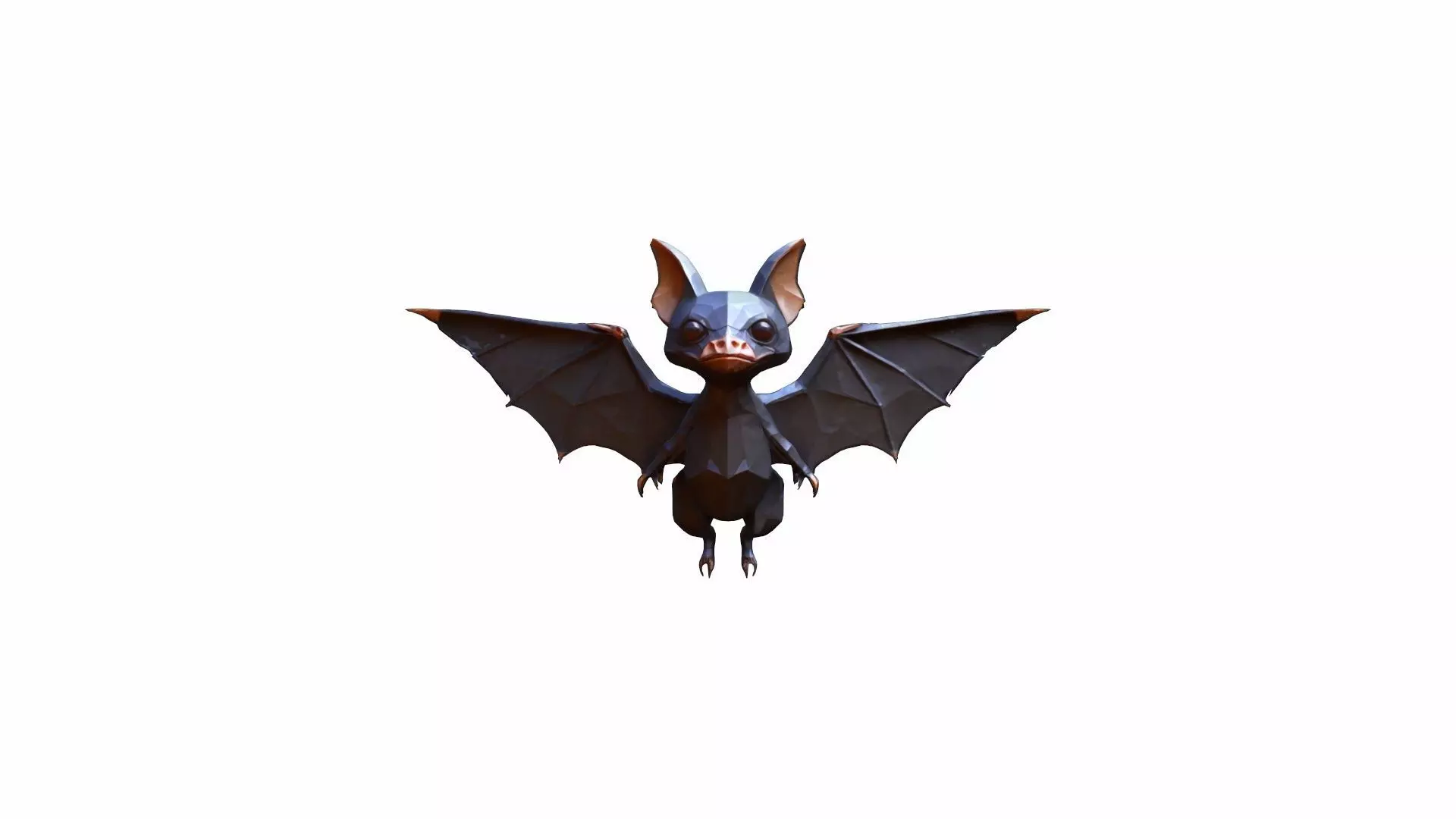 High 3d Render Animal Little Brown Bat Flying 3D model_0