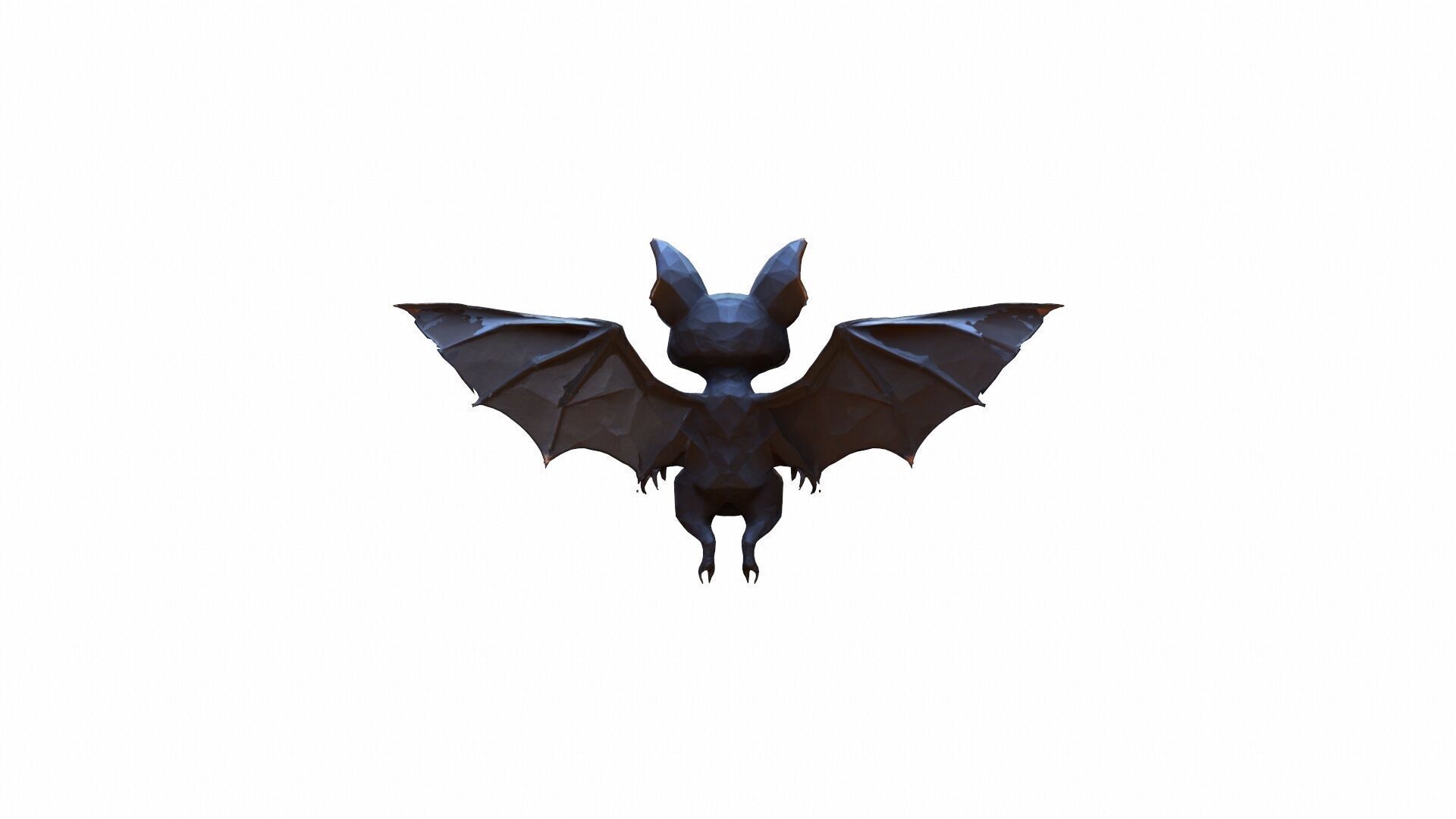 High 3d Render Animal Little Brown Bat Flying 3D model_2