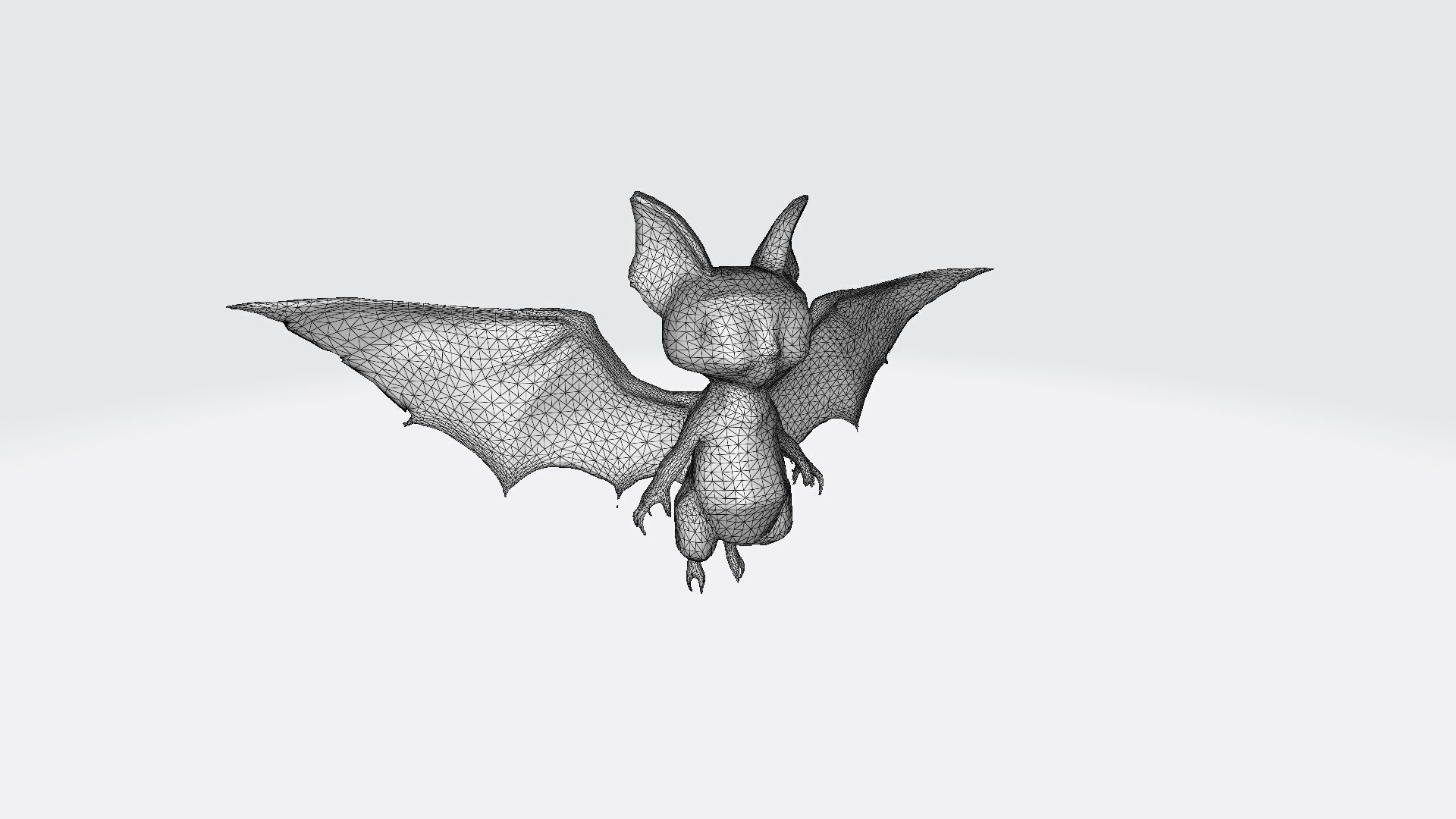High 3d Render Animal Little Brown Bat Flying 3D model_5