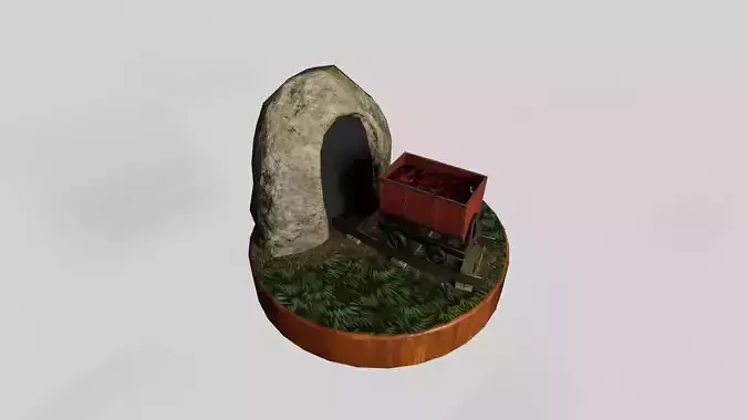 Souvenir mine and trolley