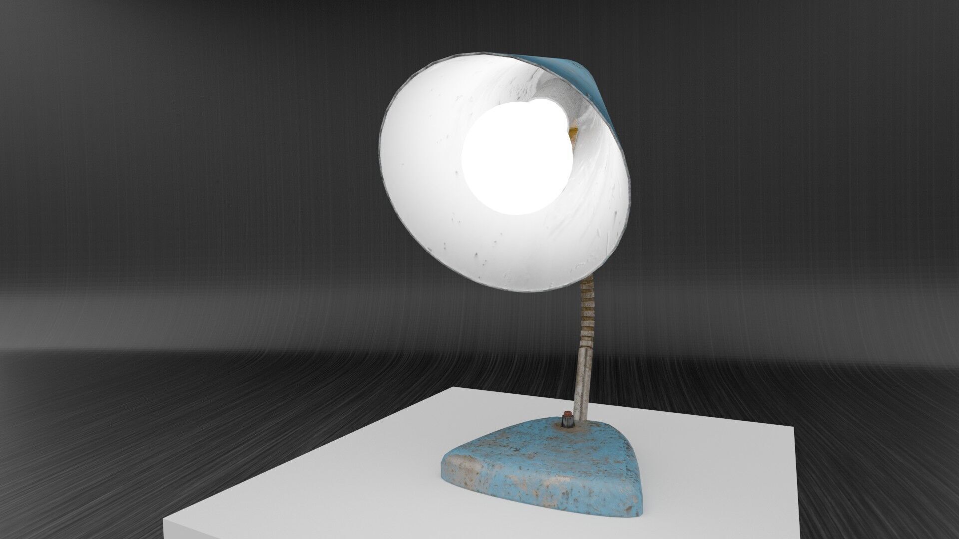Vintage Rusty Desk Lamp Game-Ready PBR 3D Model Low-poly 3D model_3